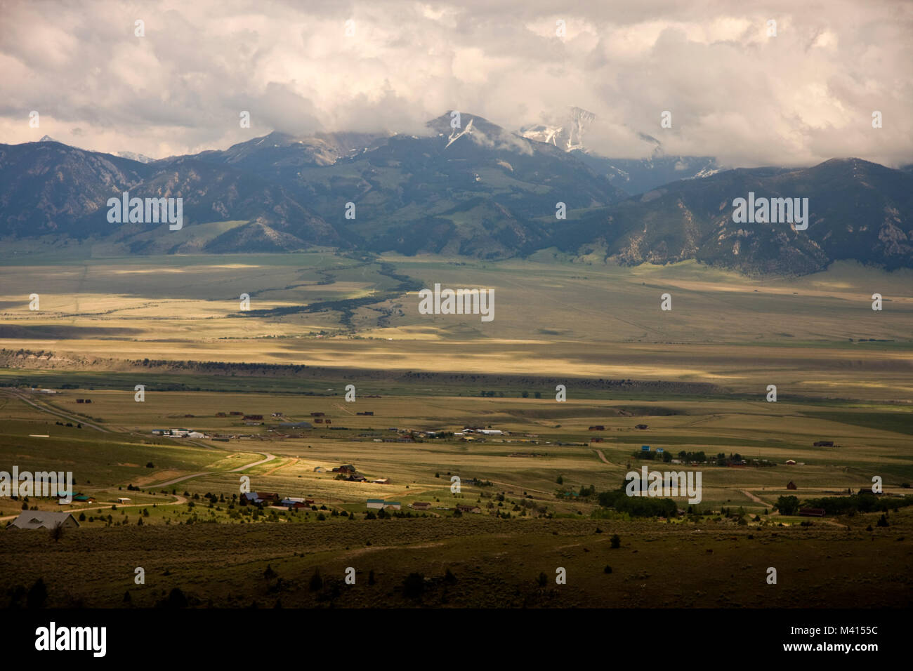 Madison Valley, Montana, from above Ennis Stock Photo