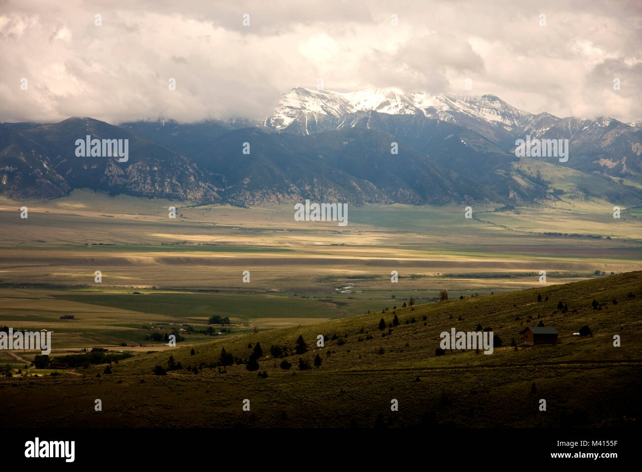 Madison Valley, Montana, from above Ennis Stock Photo