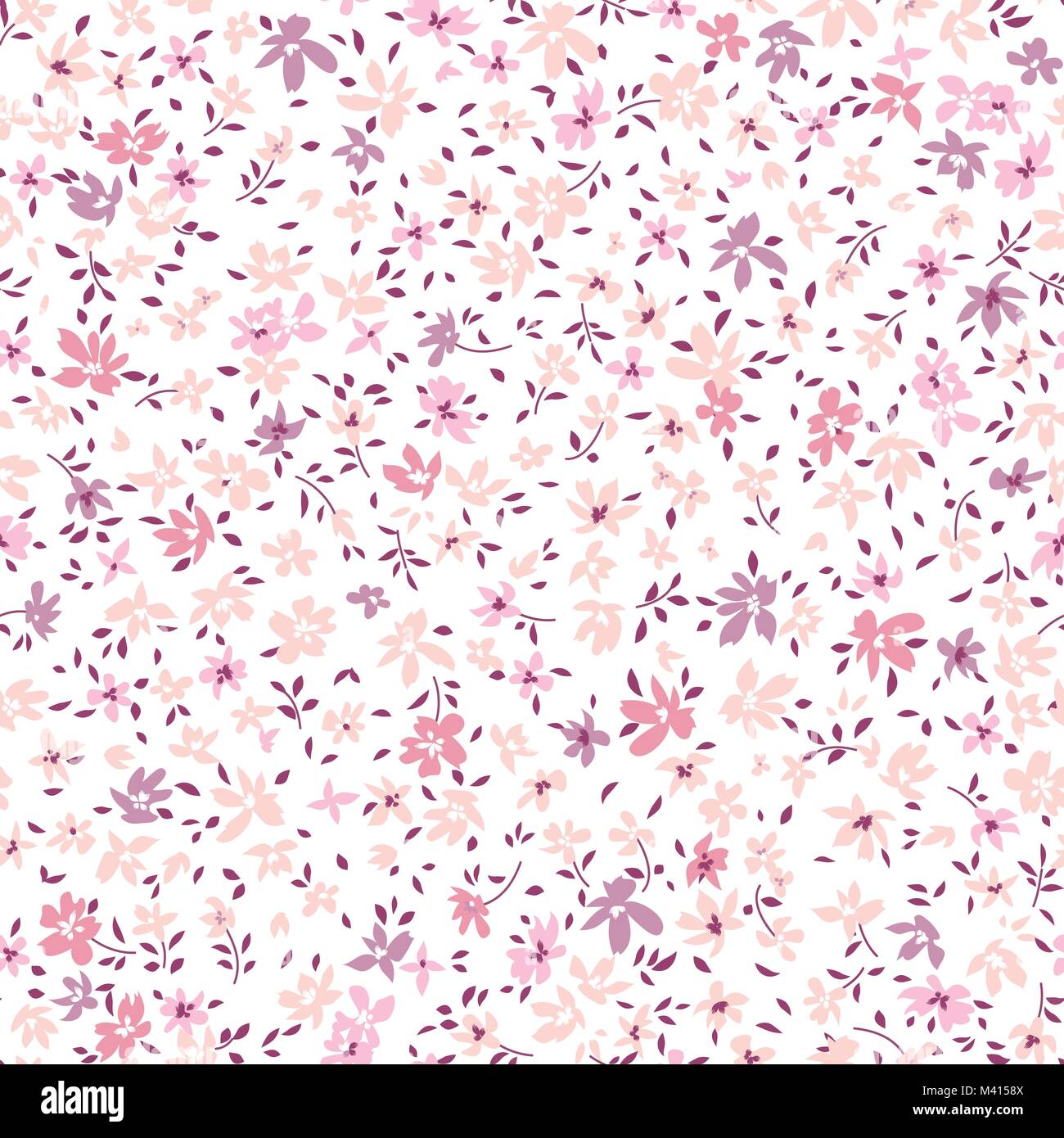 Floral seamless pattern. Flower background. Flourish ornamental summer wallpaper with flowers. Stock Vector