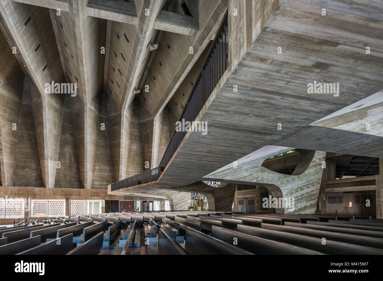 Interior of St. John's abbey church in Collegeville, MN designed by