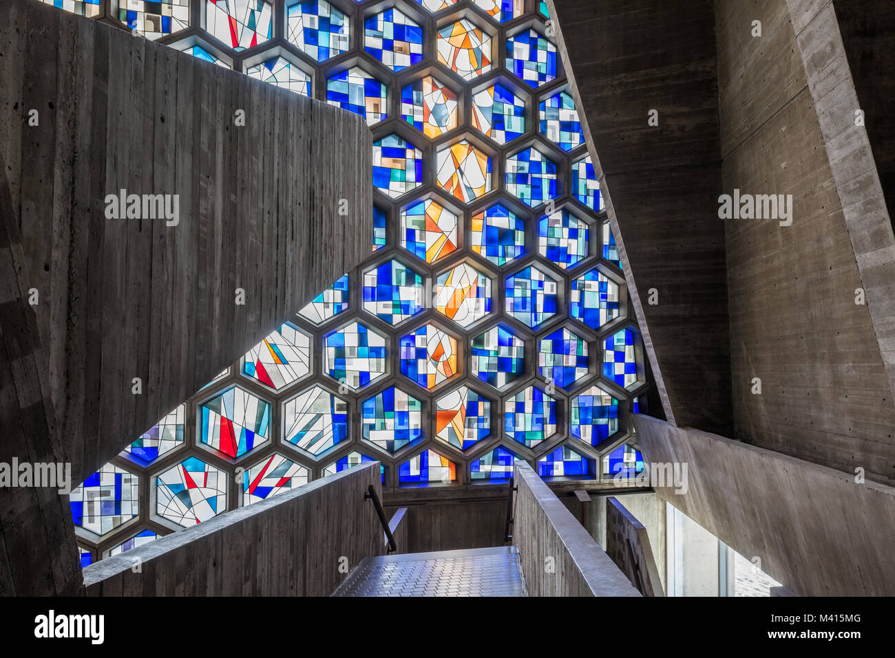 Interior of St. John's abbey church in Collegeville, MN designed by
