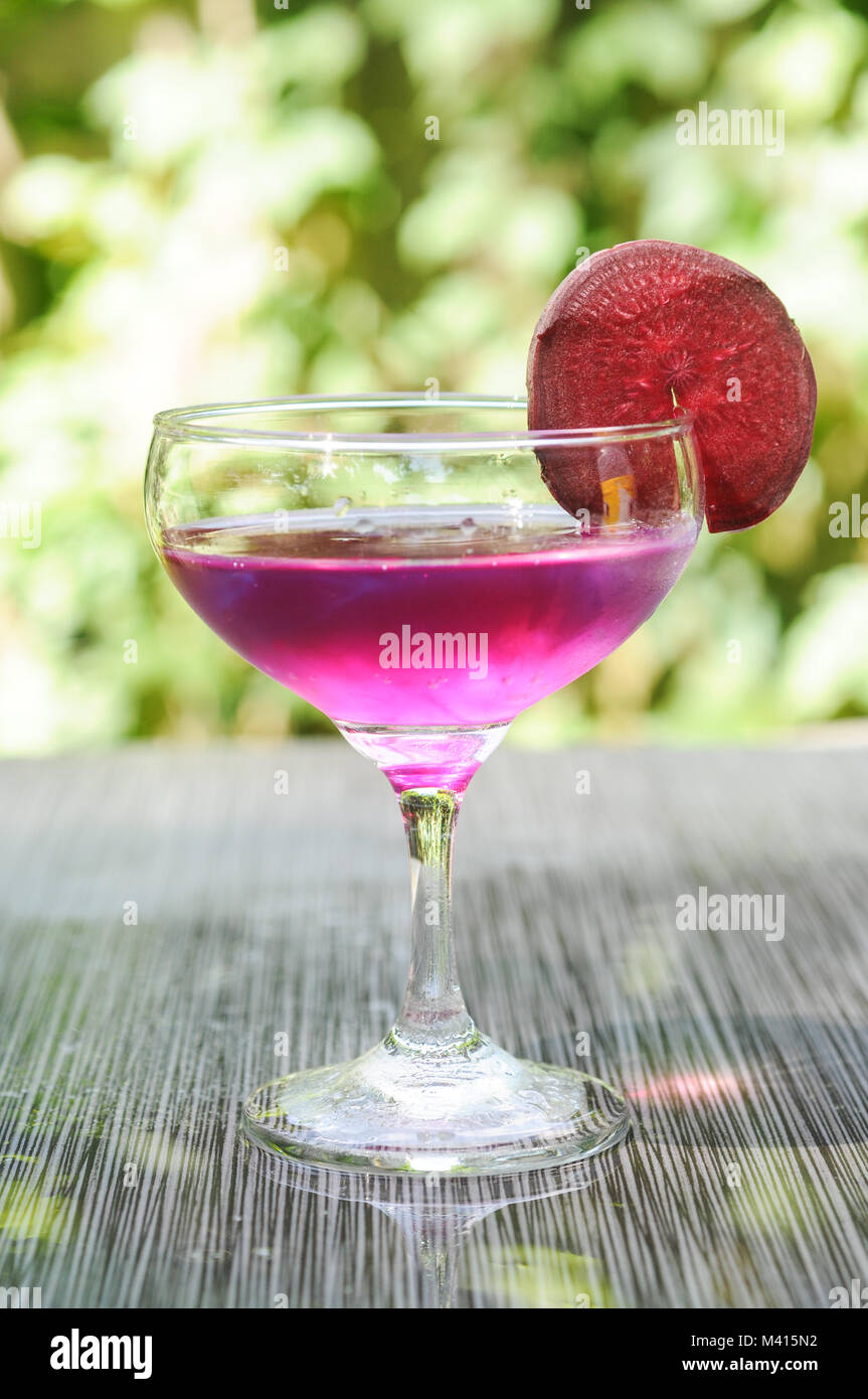 Beet kvass cocktail in a coupe glass Stock Photo Alamy