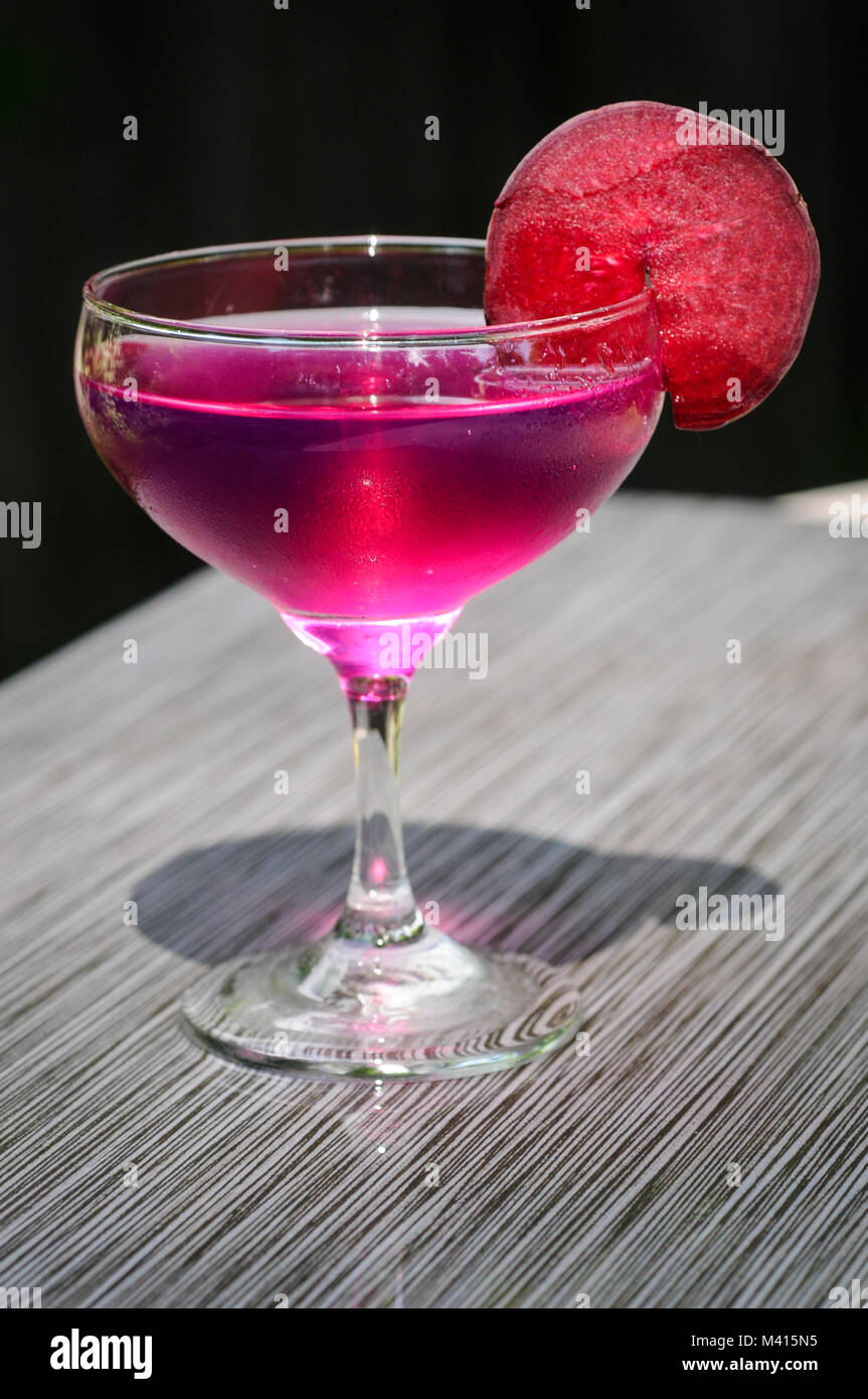 Beet kvass cocktail in a coupe glass Stock Photo Alamy