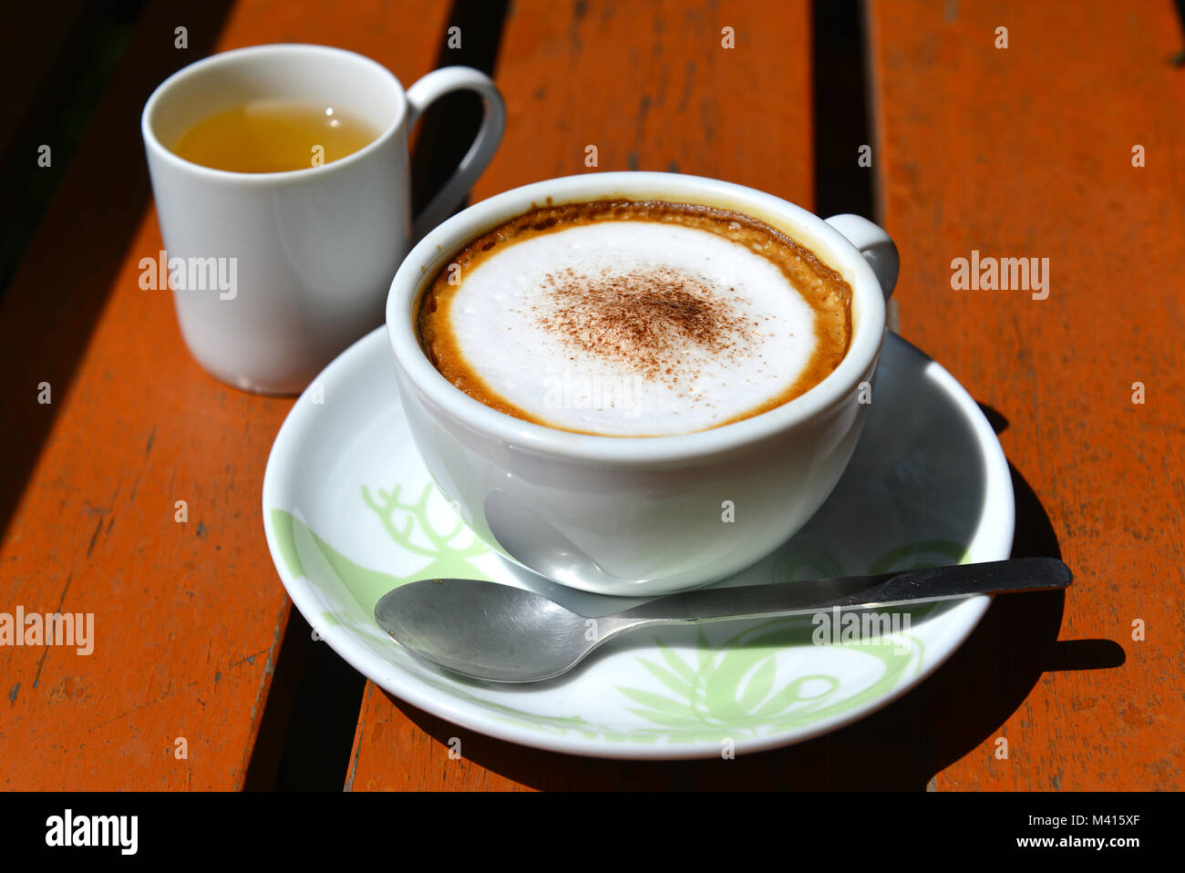 coffee time at the morning on the coffee shop on mountain of north of thailand Stock Photo