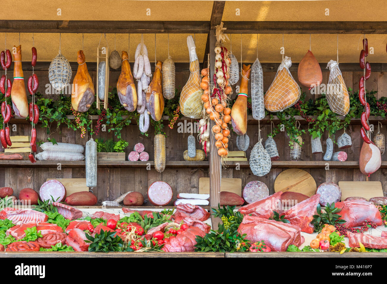 Italian market meat hires stock photography and images Alamy