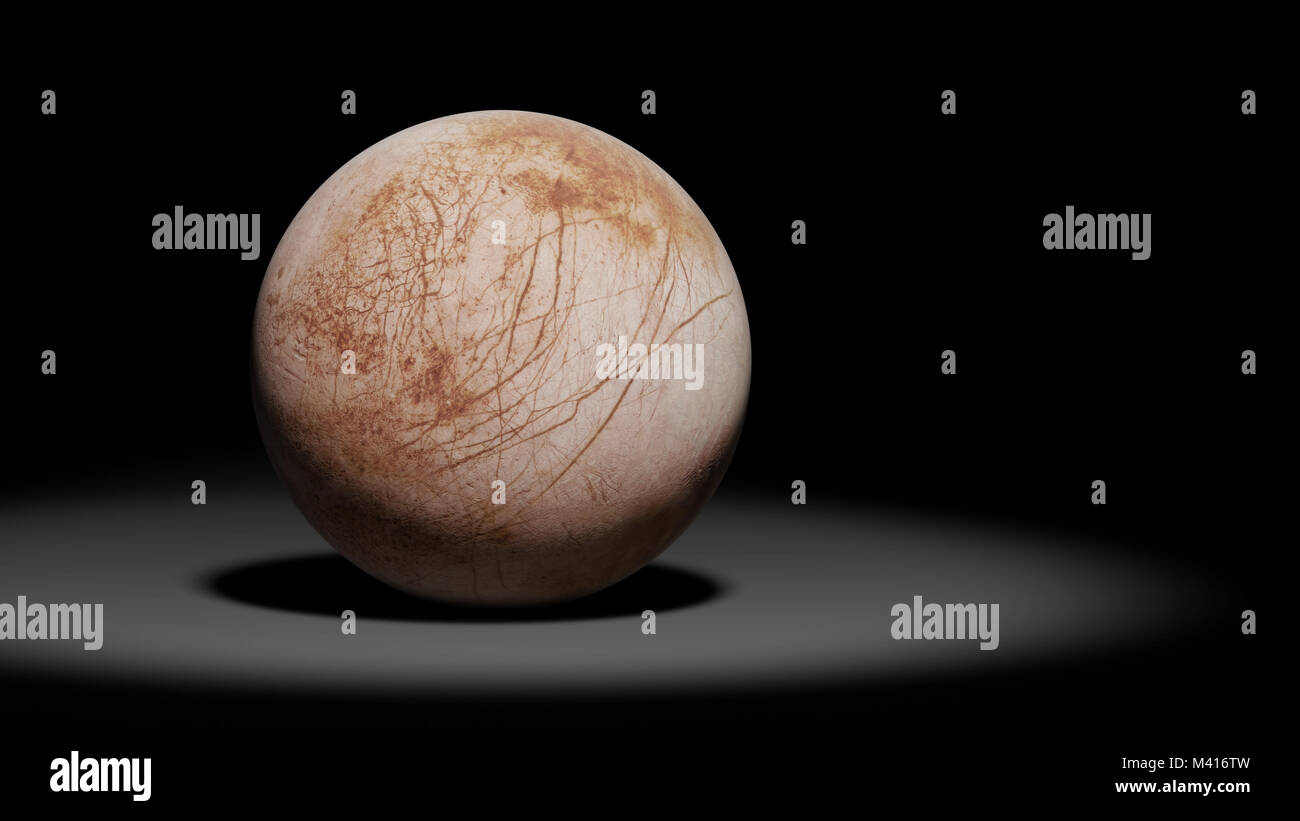 Europa, moon of Jupiter, solar system set Stock Photo Alamy