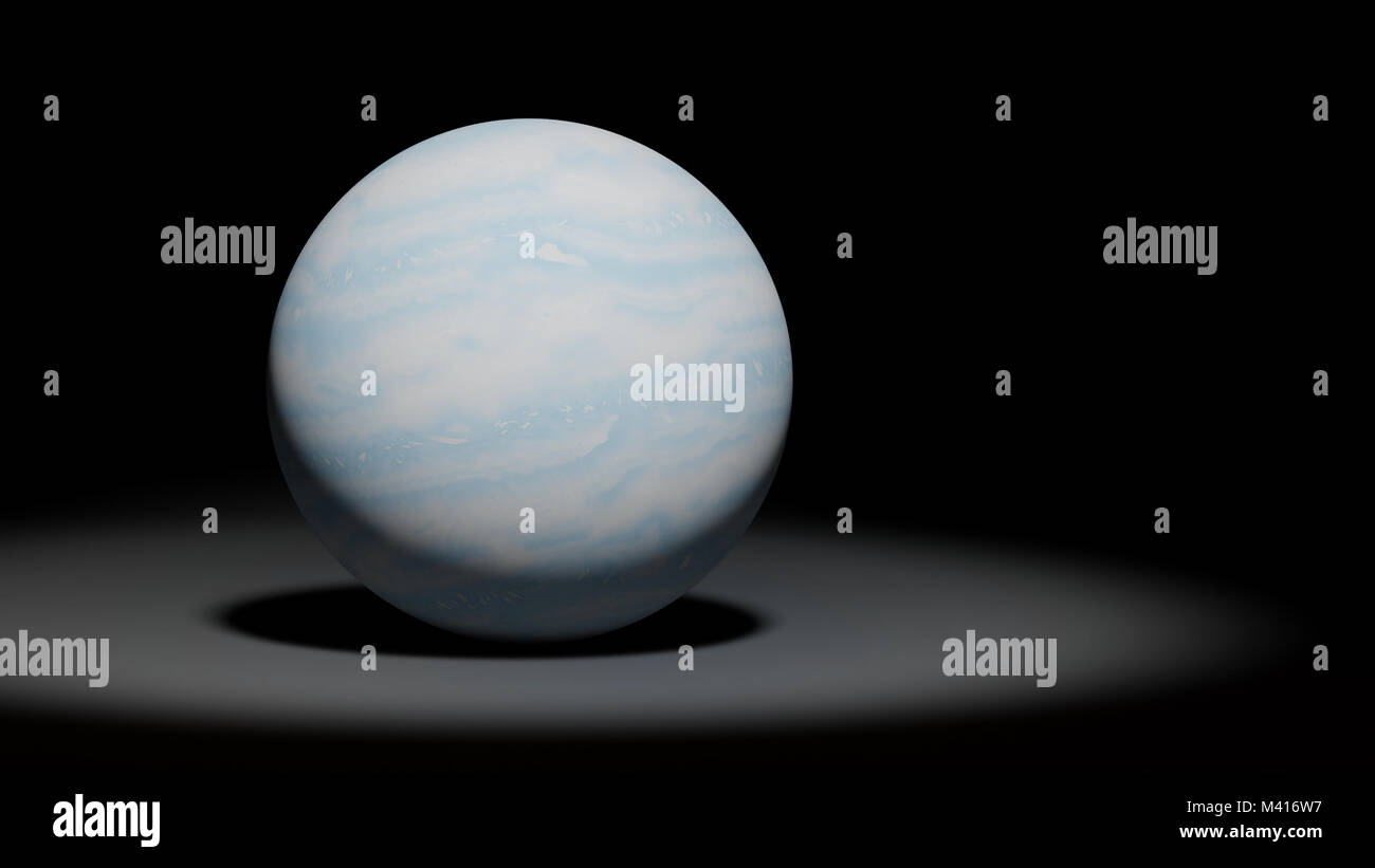 planet Uranus, the ice giant, solar system set Stock Photo