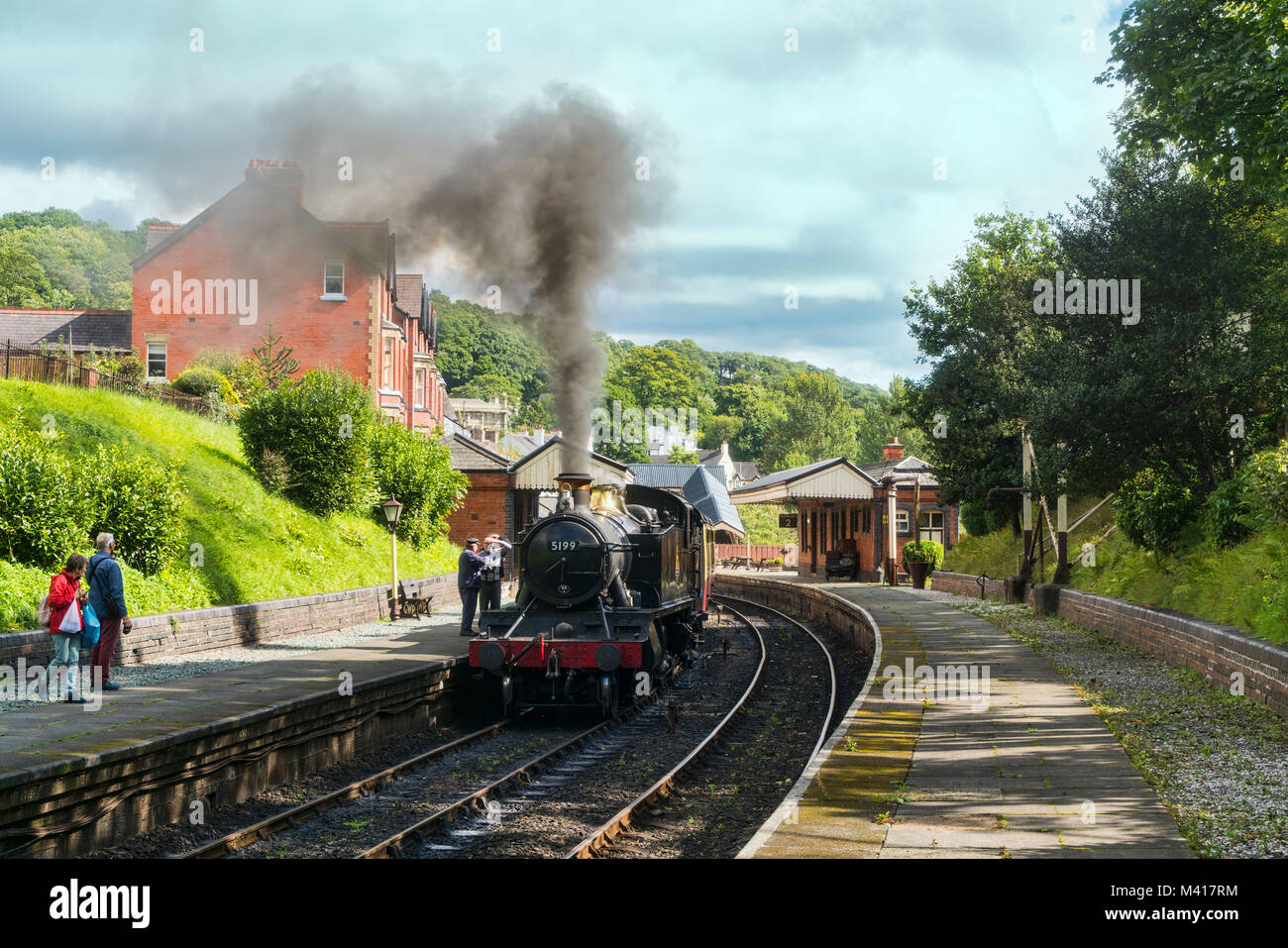 Llangollen Railway Station, Denbighshire, Wales, UK Stock Photo