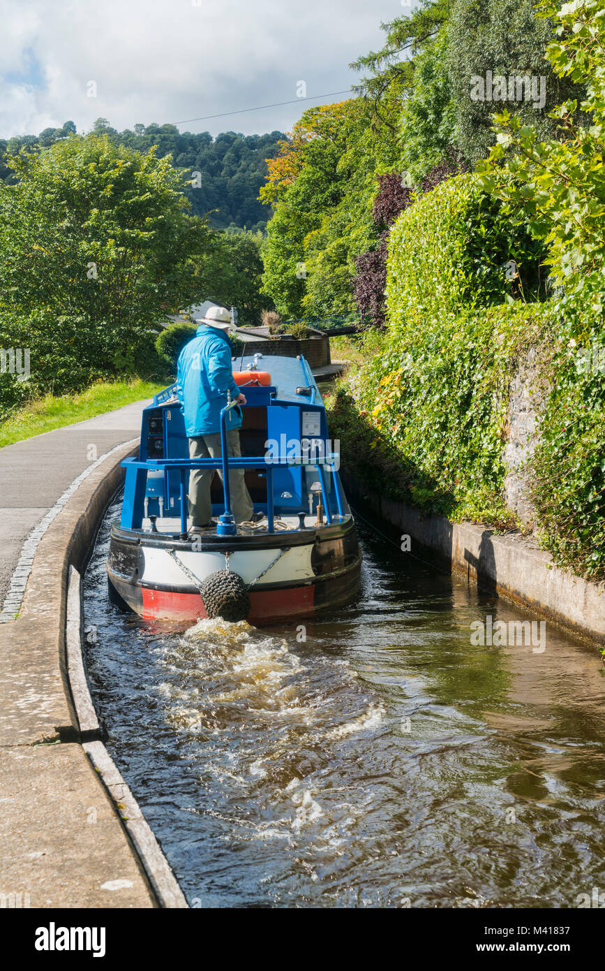 Llangollen canal, horse drawn barge trips, Denbighshire, Wales, UK