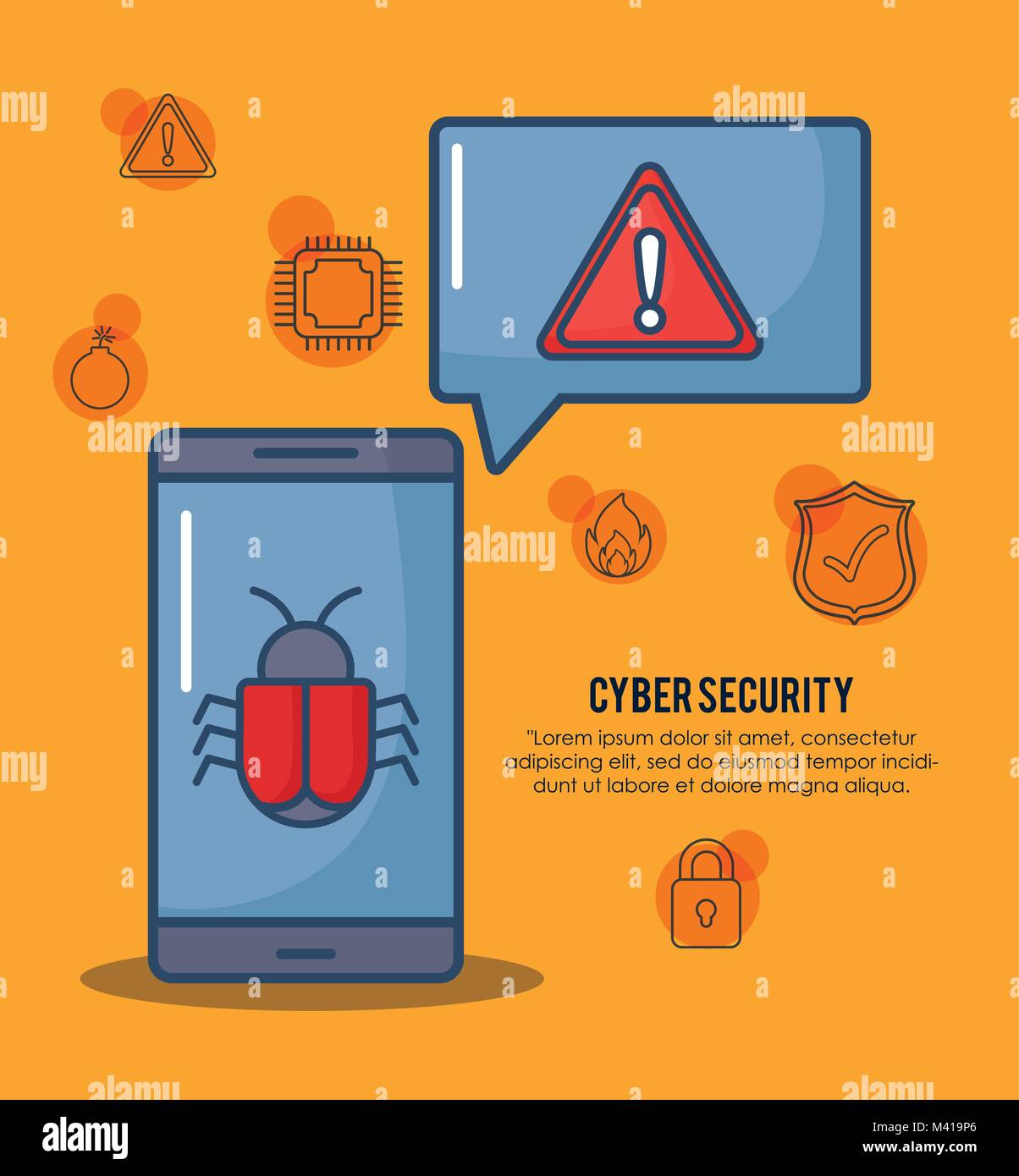 Cyber security design Stock Vector Image & Art - Alamy