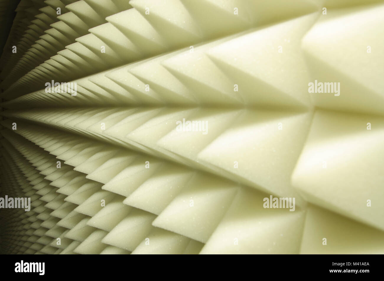 Background image of recording studio sound dampening acoustical foam Stock Photo