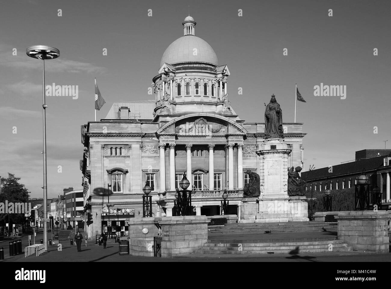 Queen Victoria square, Hull City Hall, Kingston Upon Hull, City of Hull, King Edward Street Stock Photo