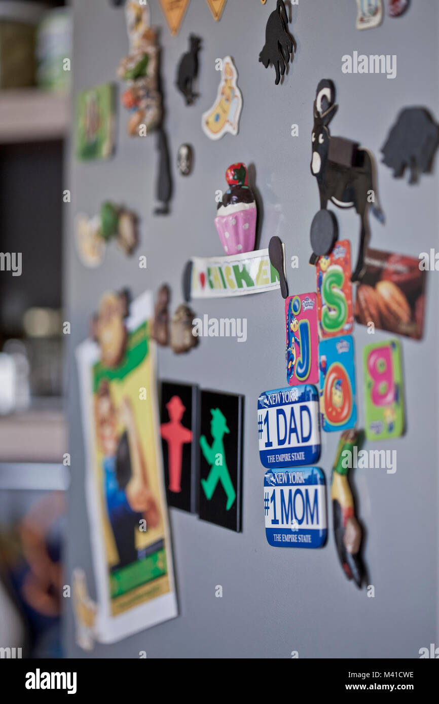 on the refrigerator Stock Photo Alamy