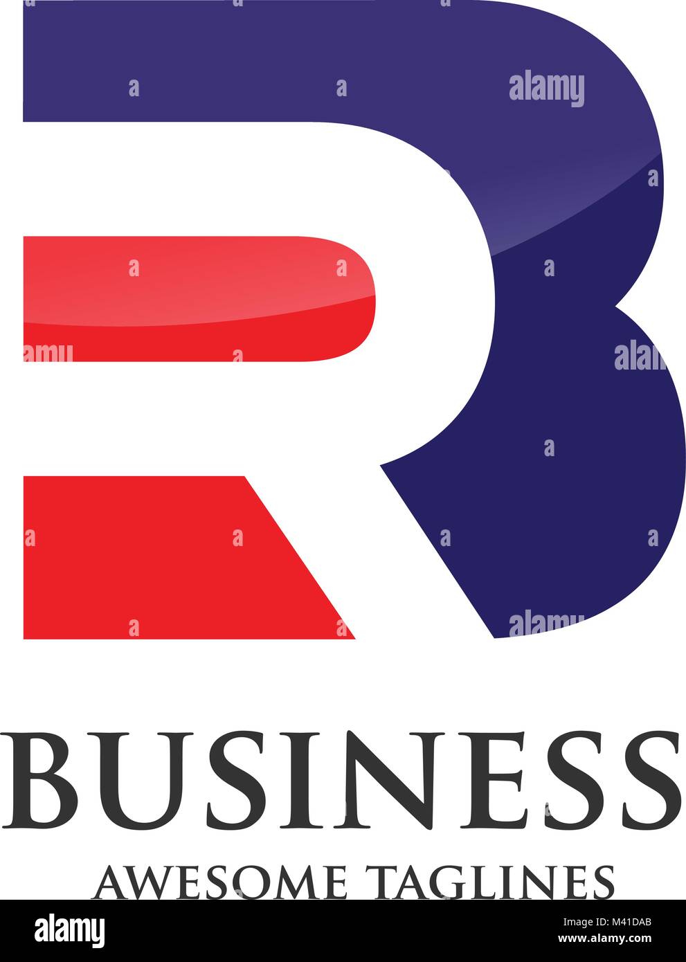 BR, RB logo vector base from negative letter B and R Stock Vector Image ...