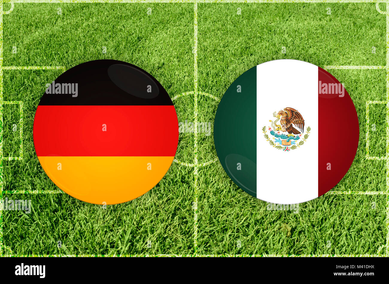 Germany vs Mexico football match Stock Photo Alamy