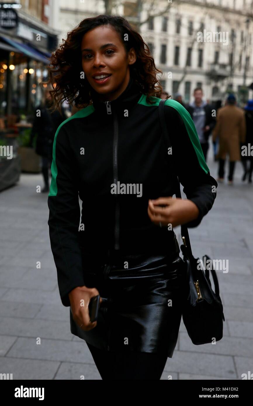 Rochelle Humes seen arriving at Global studios for her first day in het