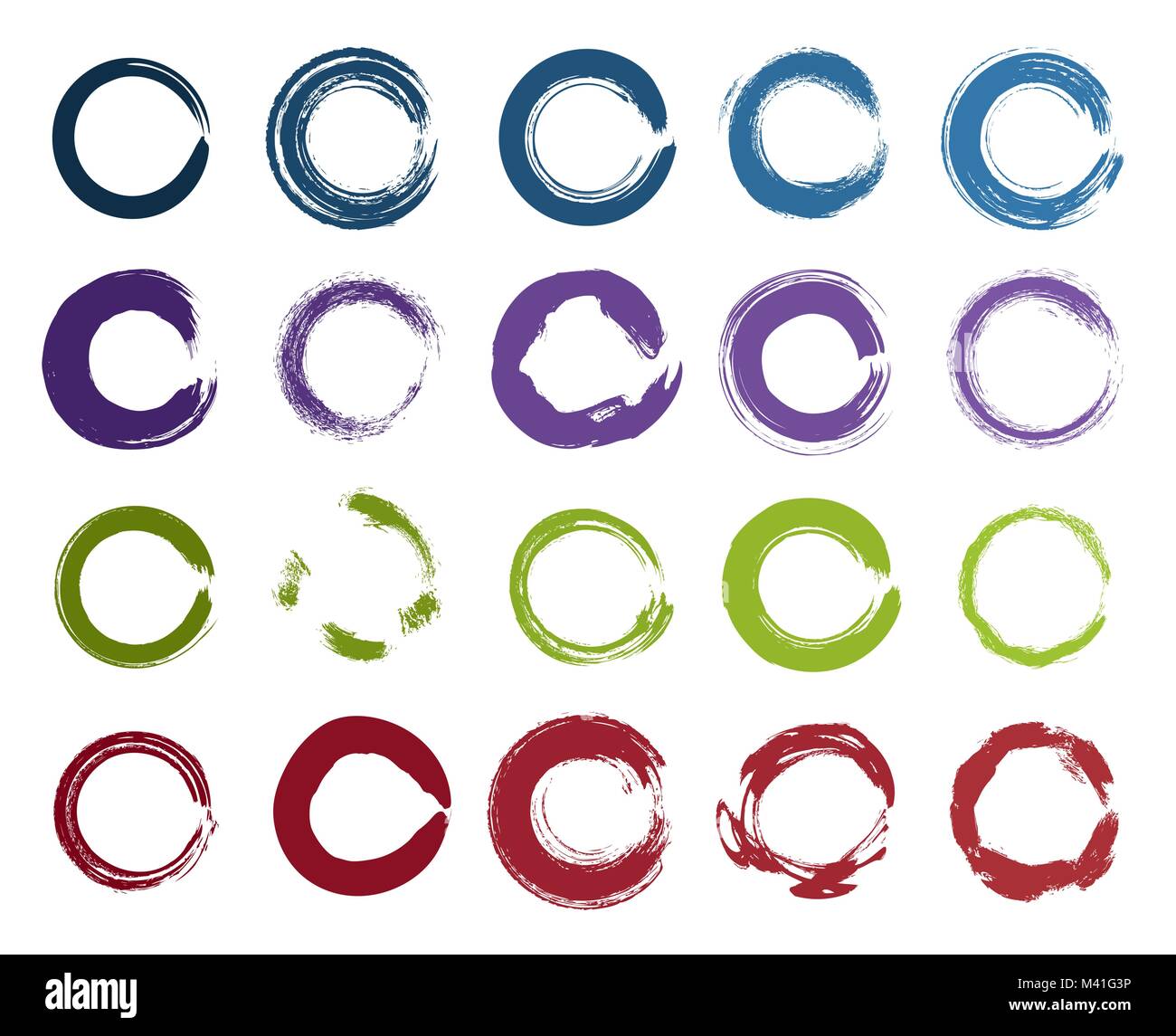 vector grunge circle collection Stock Vector