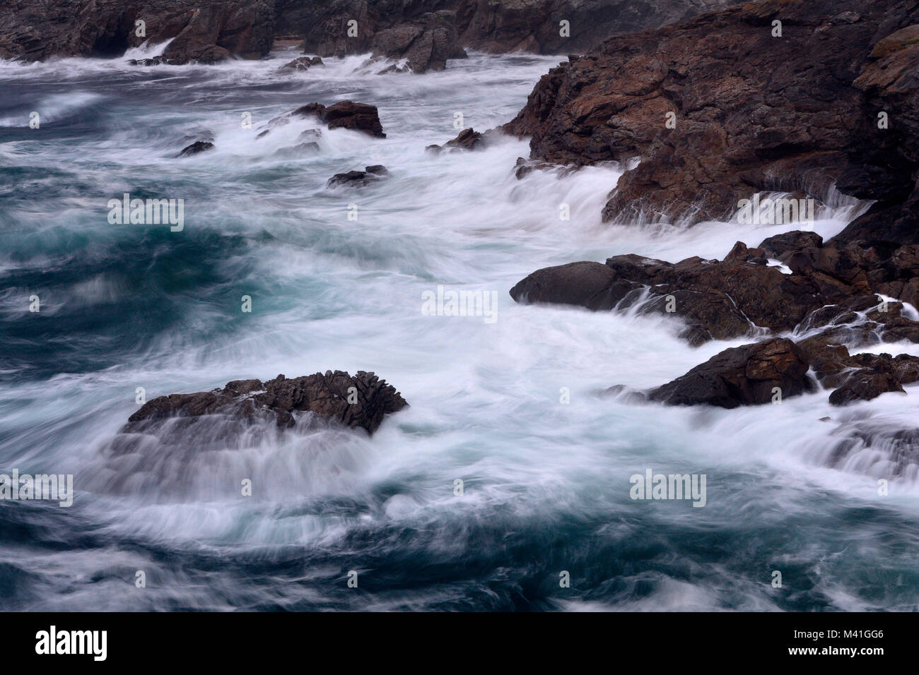 Peninsula Quiberon, Brittany, France. Waves in Brittany Stock Photo - Alamy