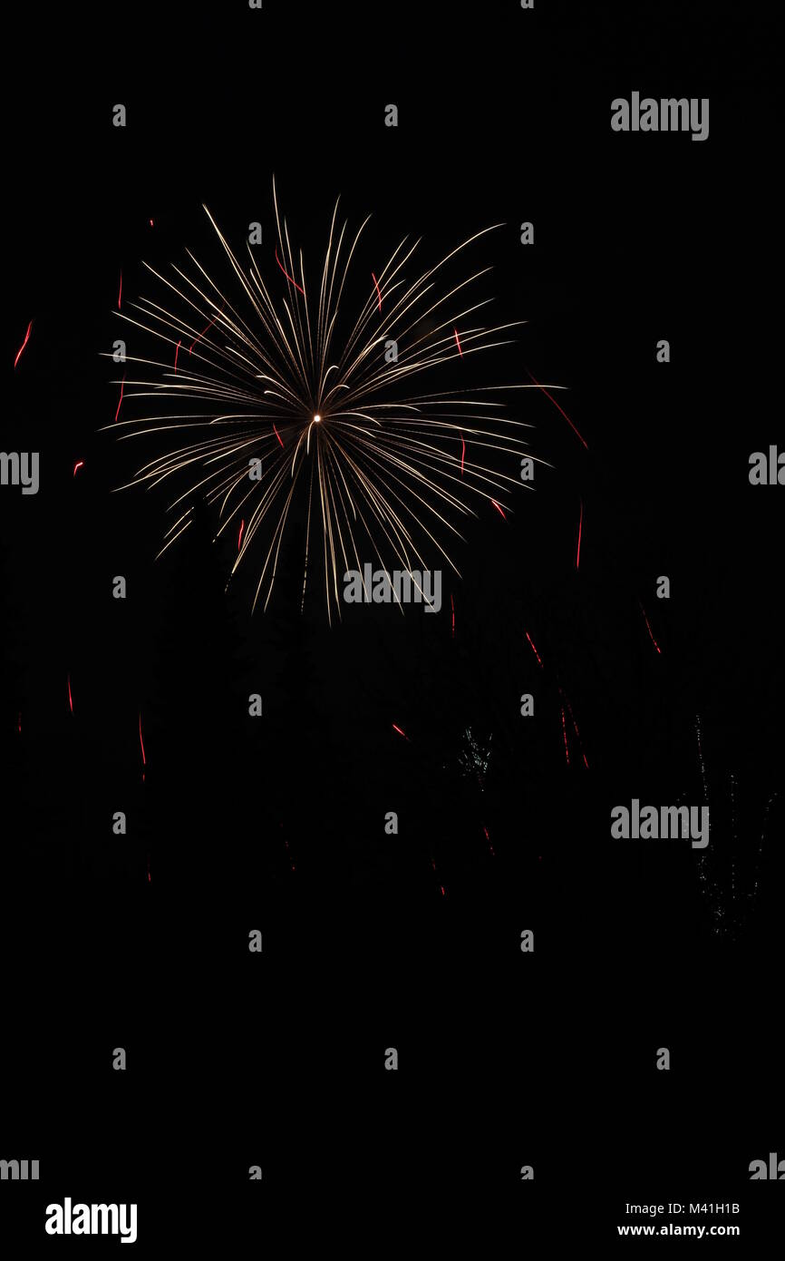Fireworks glow Stock Photo