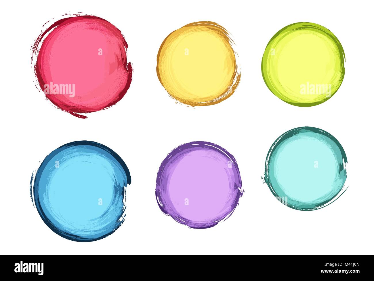colorful vector grunge circle collection Stock Vector Image & Art - Alamy