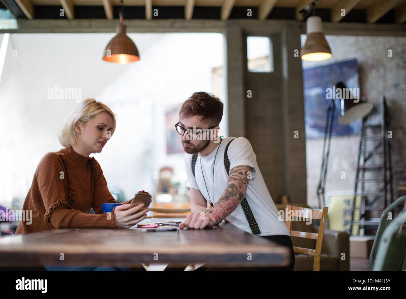Two entrepreneurs in a business meeting Stock Photo