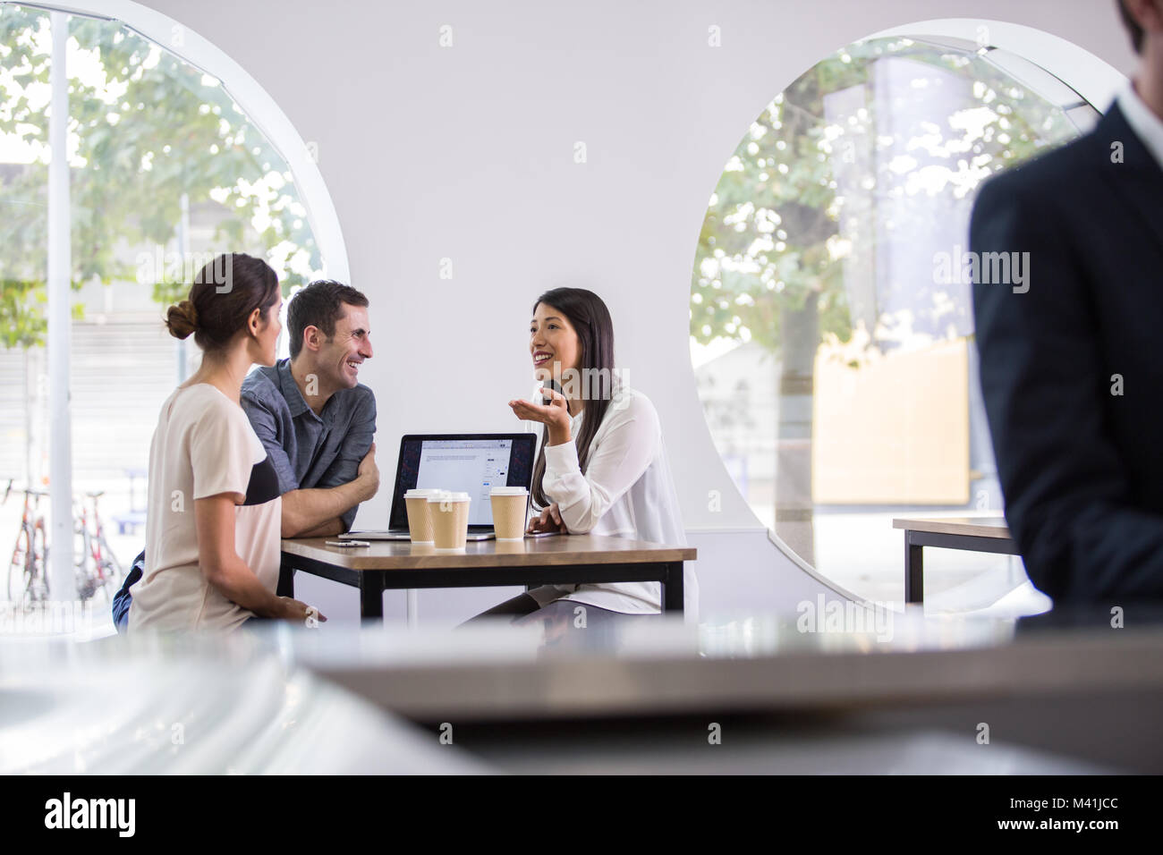 Colleagues having a casual business meeting Stock Photo