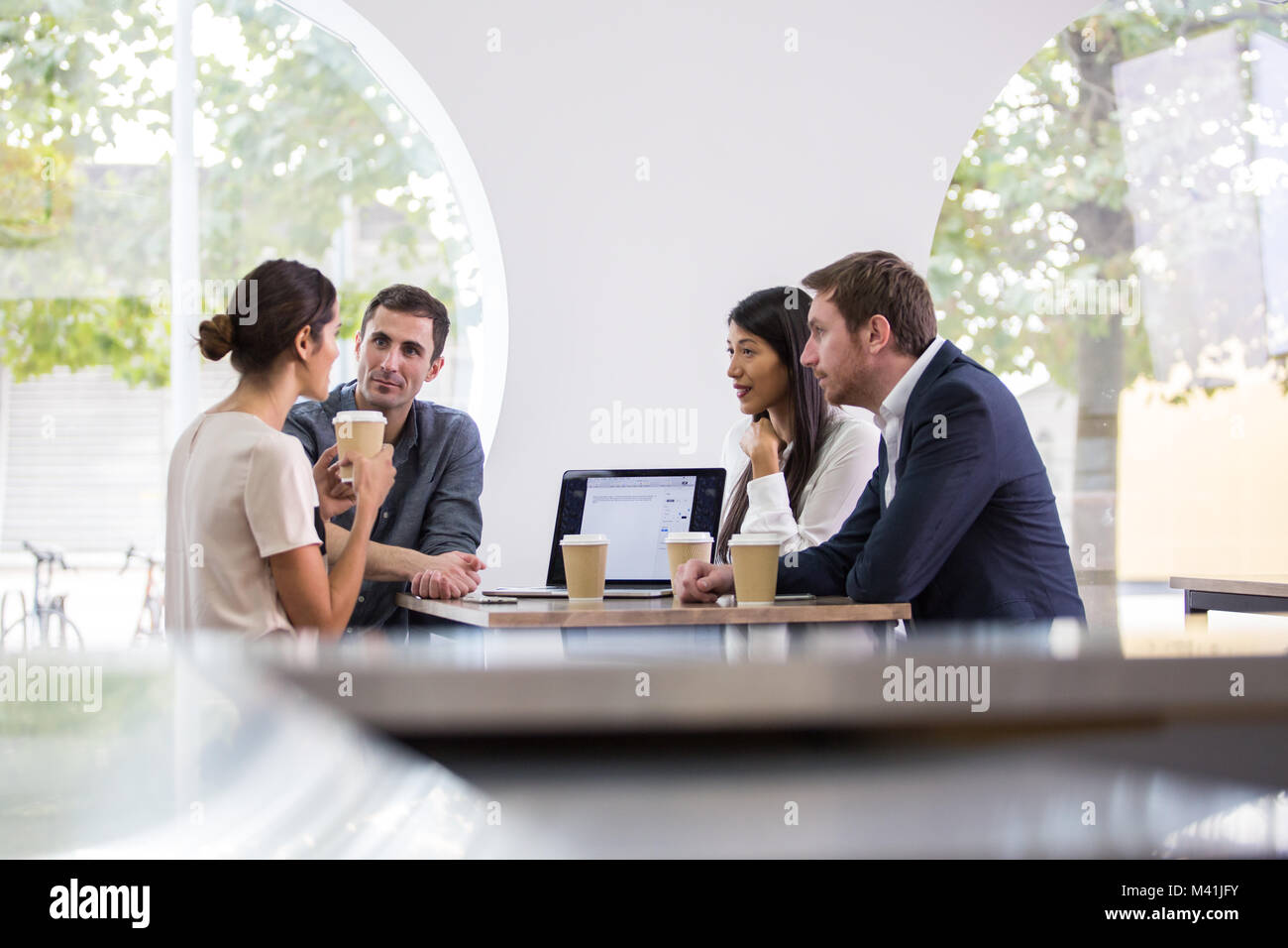 Colleagues having a  business meeting Stock Photo