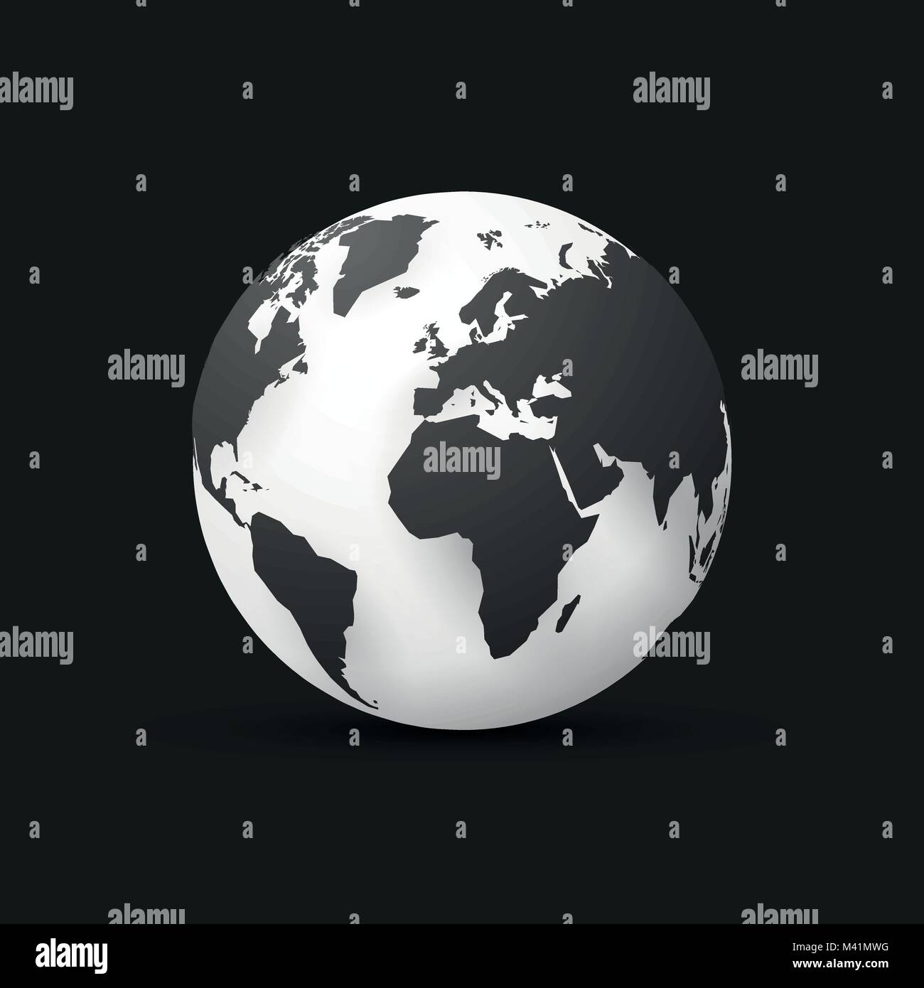 black earth globe world map design Stock Vector Image & Art Alamy