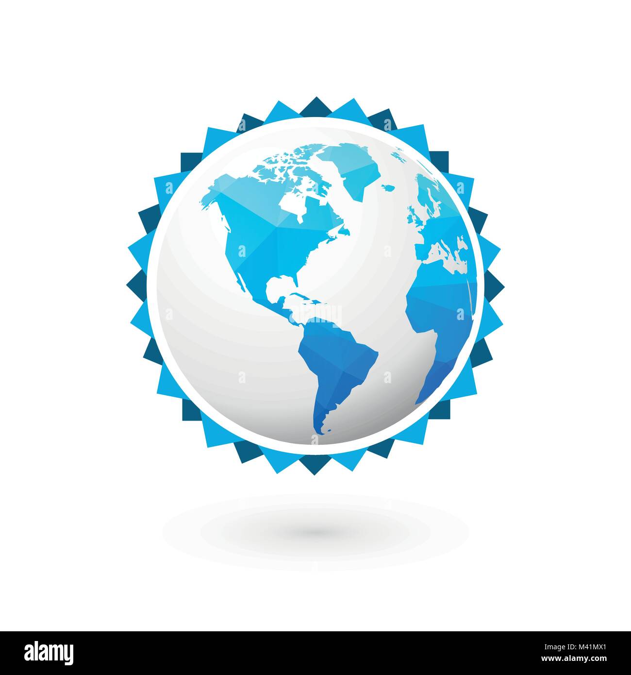 blue globe world map america Stock Vector Image & Art - Alamy
