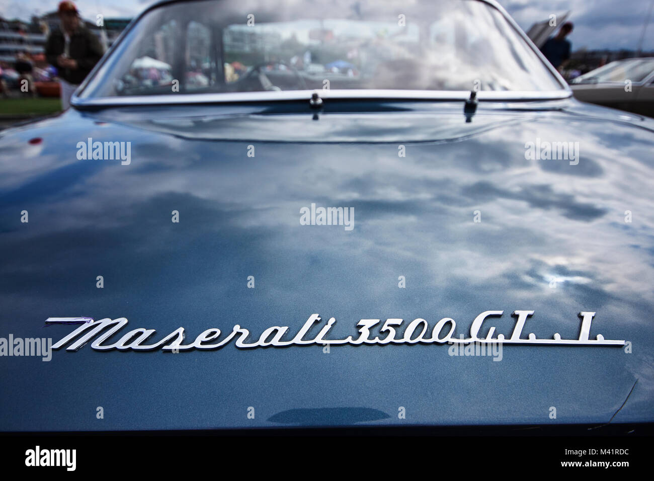 details of a 1961 Maserati 3500 GTi gran turismo Stock Photo