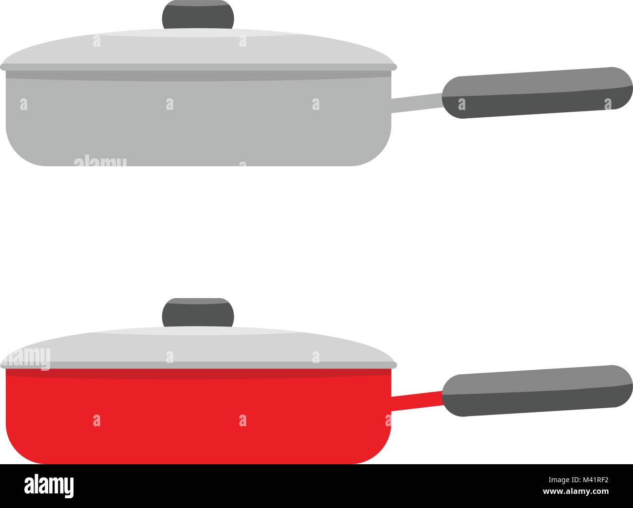 Fry pan side Stock Vector Images Alamy