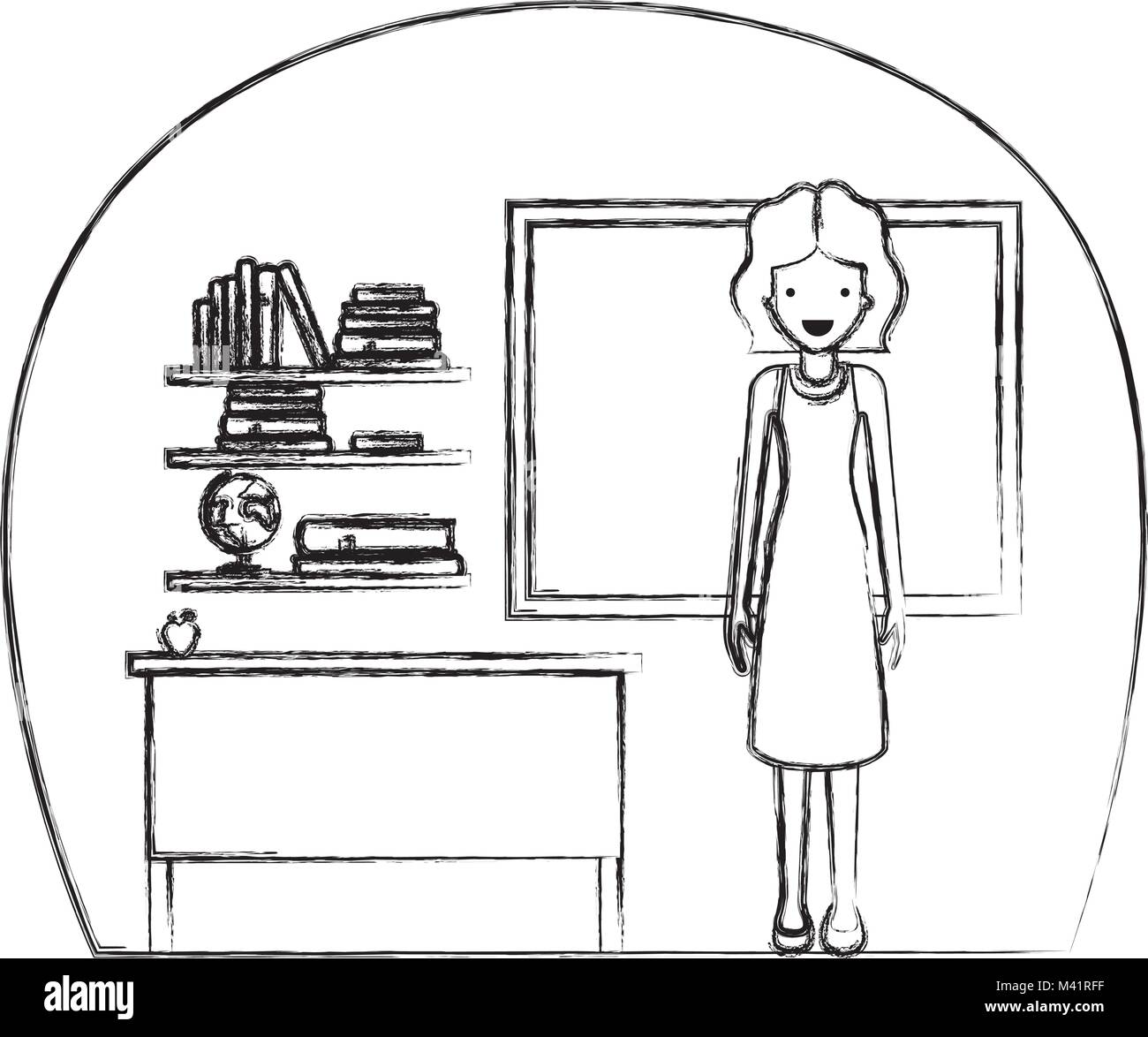 female teacher in classroom Stock Vector Image & Art - Alamy