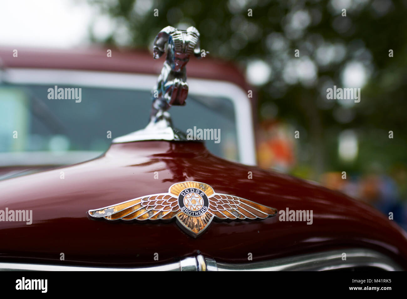 Red 1938 Dodge brothers pickup Stock Photo
