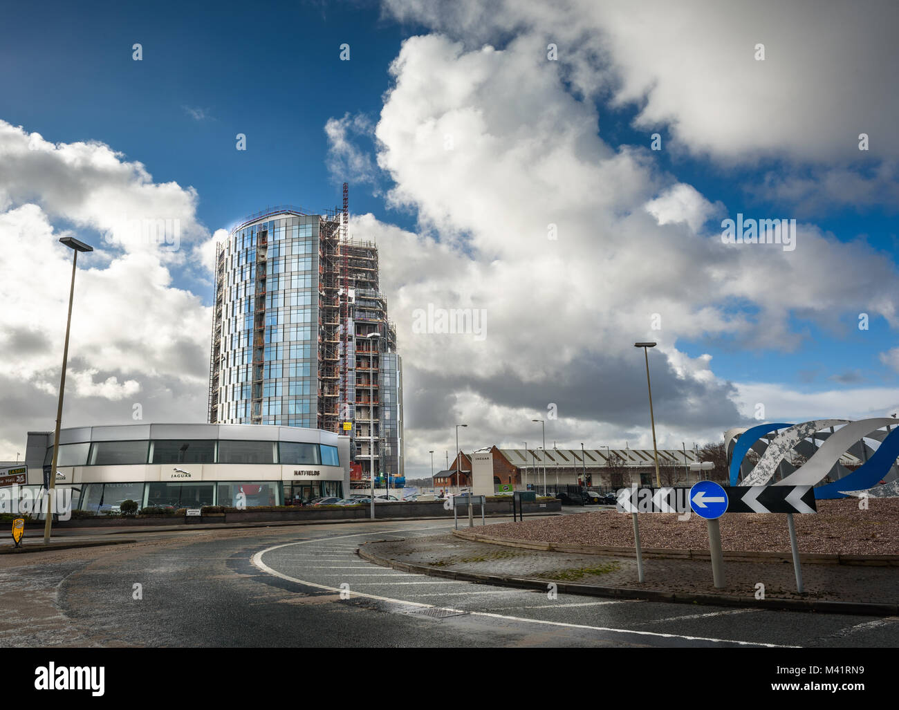 Herculaneum Quay new apartments construction along Royden Way