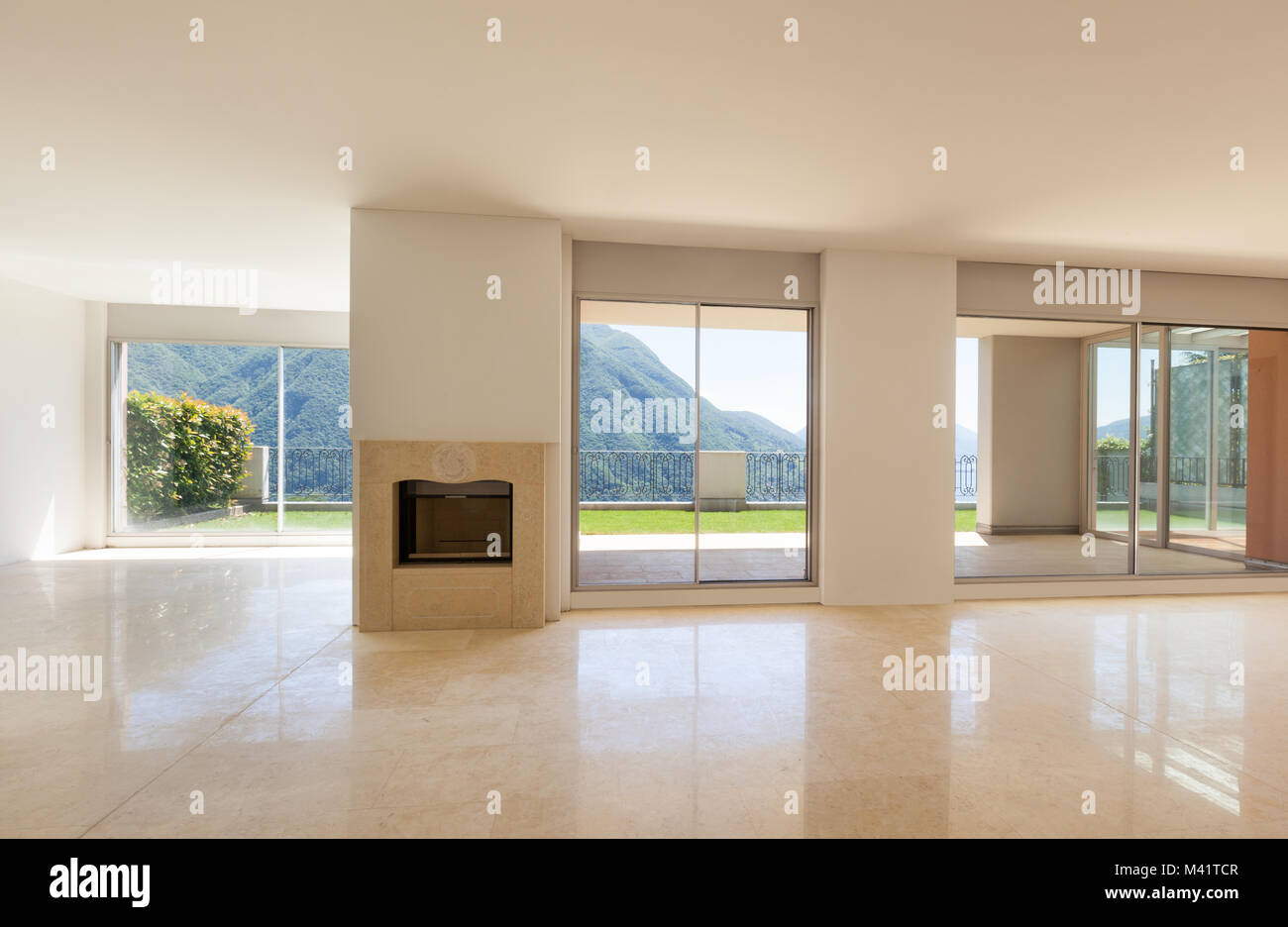 Image showcasing Interior Penthouse With Large Window royalty-free images