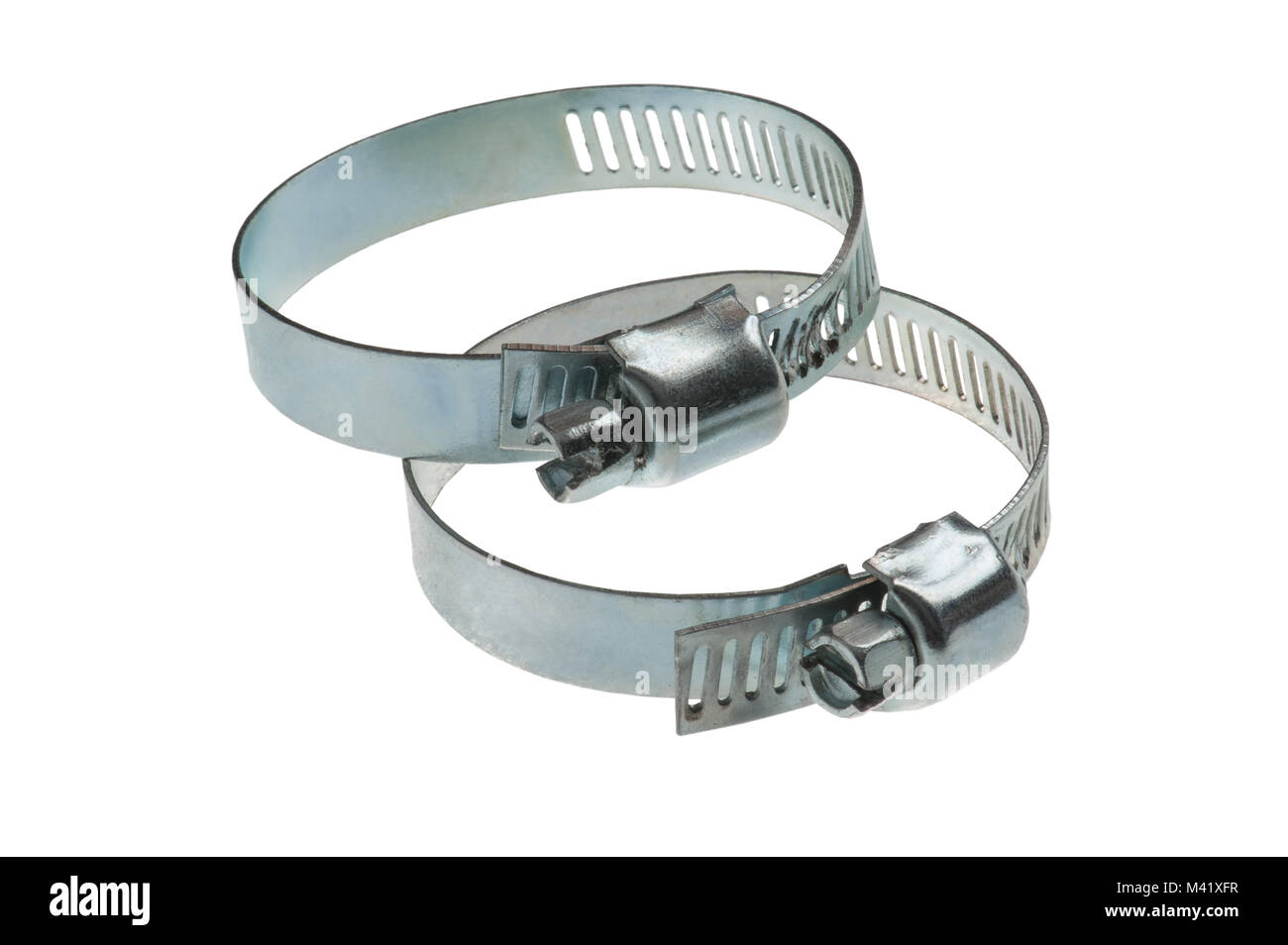 metal clamp for pipes with screw and thread Stock Photo Alamy