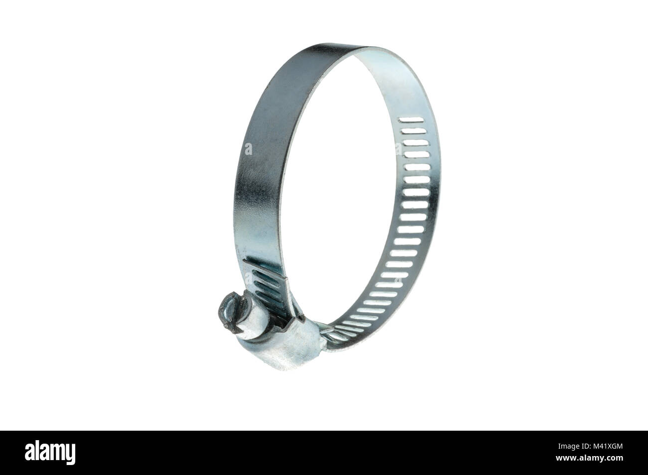 metal clamp for pipes with screw and thread Stock Photo Alamy