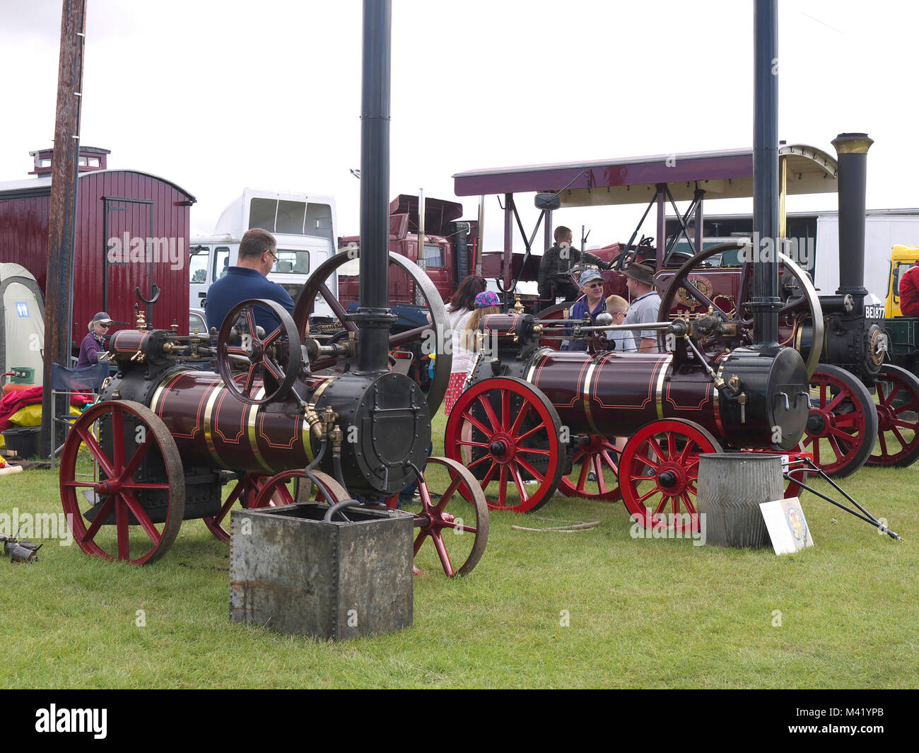 stationary steam engines on display at Lincoln steam and vintage rally