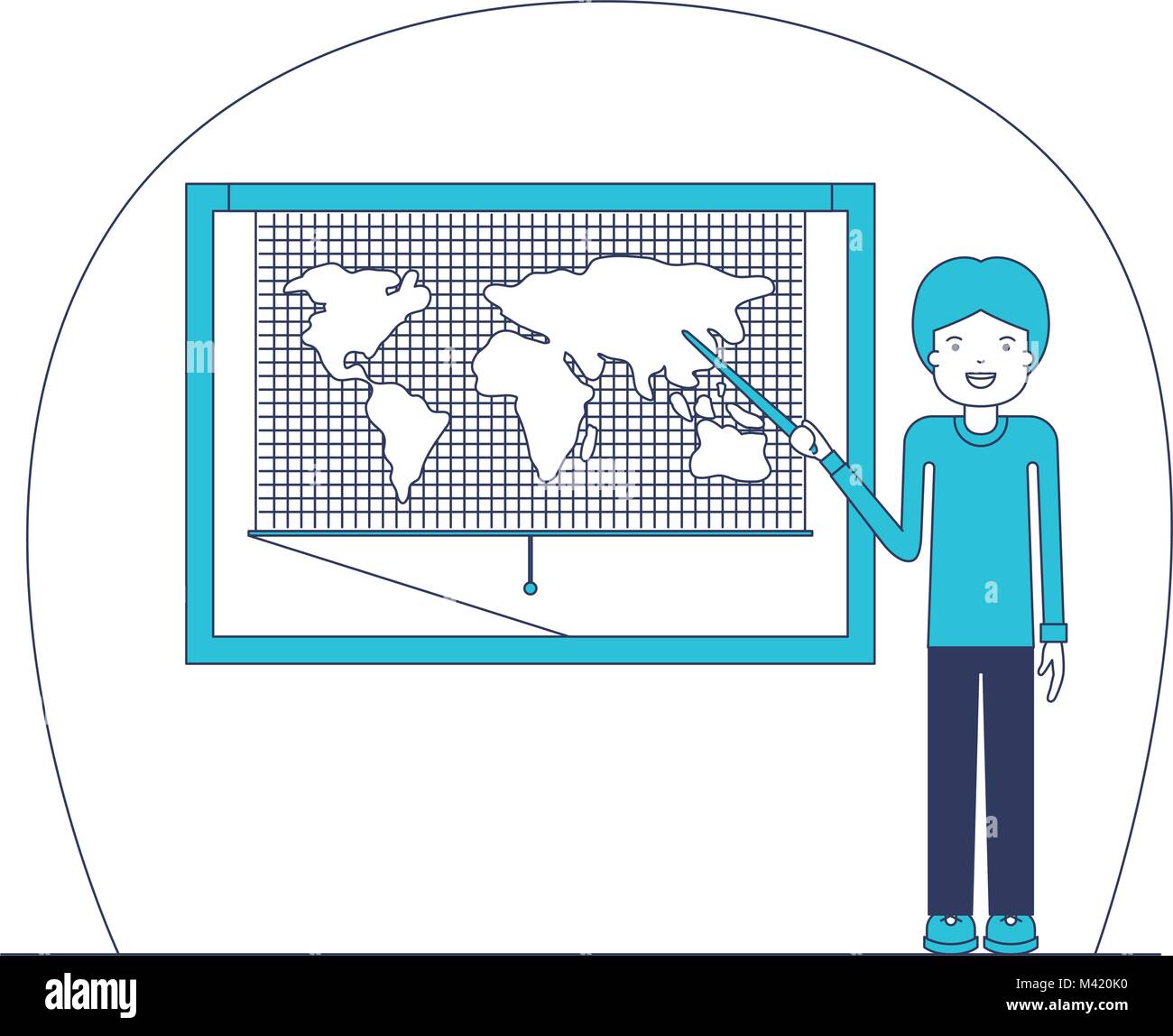 male teacher in geography class Stock Vector Image & Art - Alamy