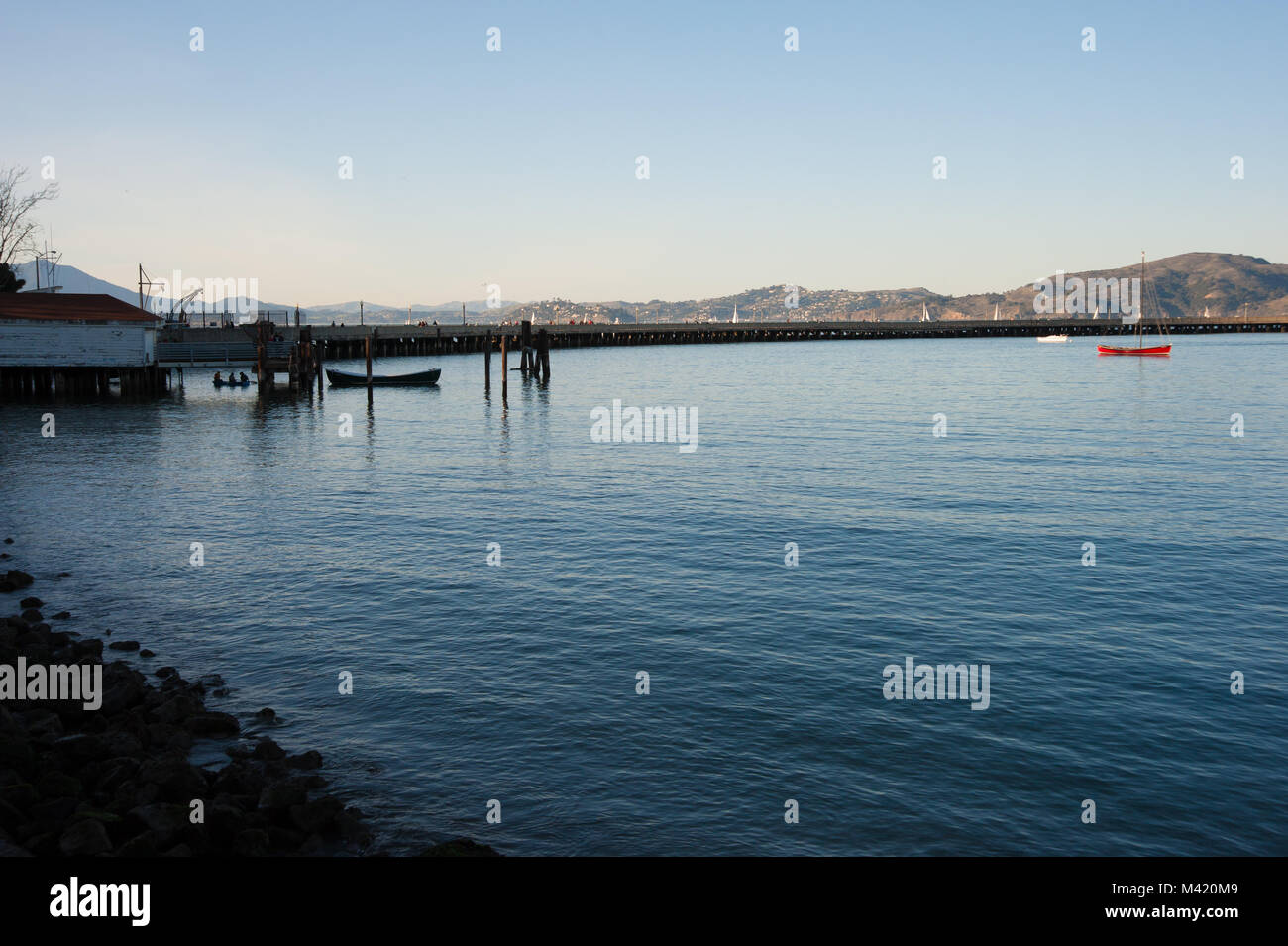 San Francisco, CA - February 03: Aquatic Park Cove in San Francisco Stock Photo