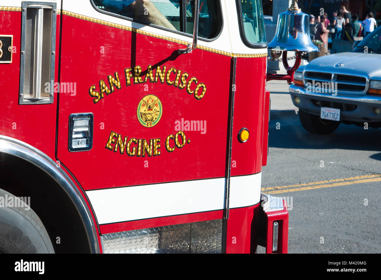 san Francisco, CA - February 03: Engine 13 from San Francisco's fire department located at Fisherman's Wharf in San Francisco Stock Photo