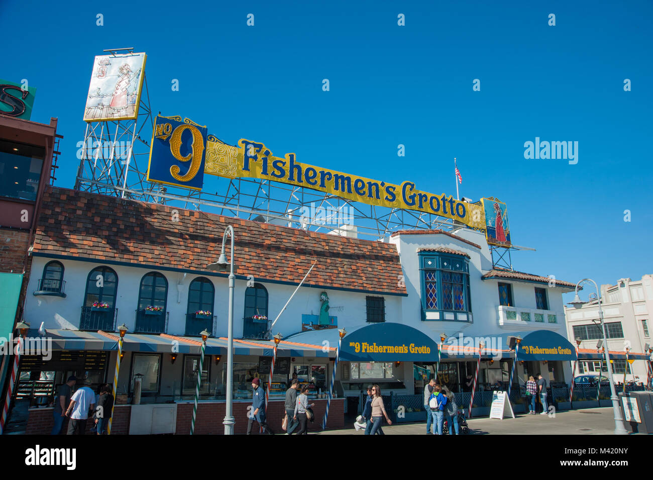 San Francisco, CA - February 03: San Francisco's Fisherman's Wharf District Stock Photo