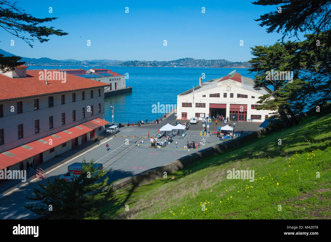 San Francisco, CA - February 03: Fort Mason Golden Gate National Recreation Area and home to Fort Mason Center for Arts & Culture Stock Photo