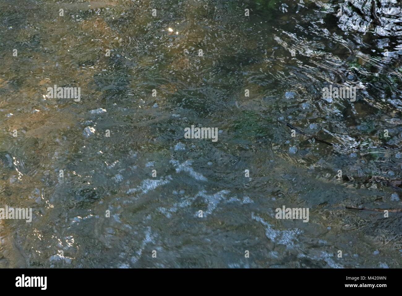 Flowing water with Ripples Stock Photo