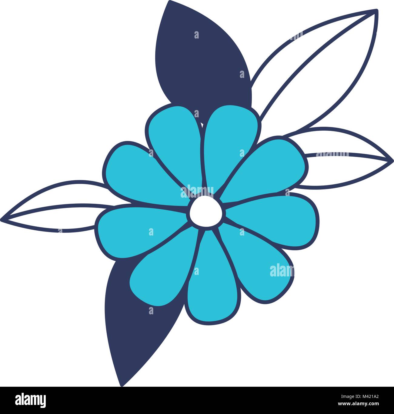 flower and leafs floral decoration Stock Vector Image & Art - Alamy