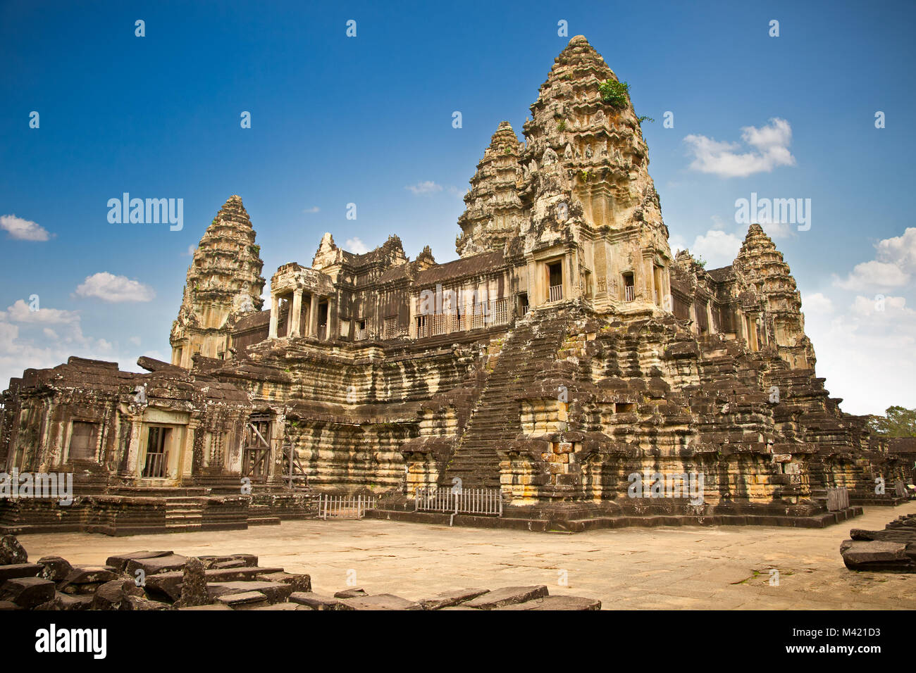 Famous Angkor Wat temple complex, near Siem Reap, Cambodia. Stock Photo