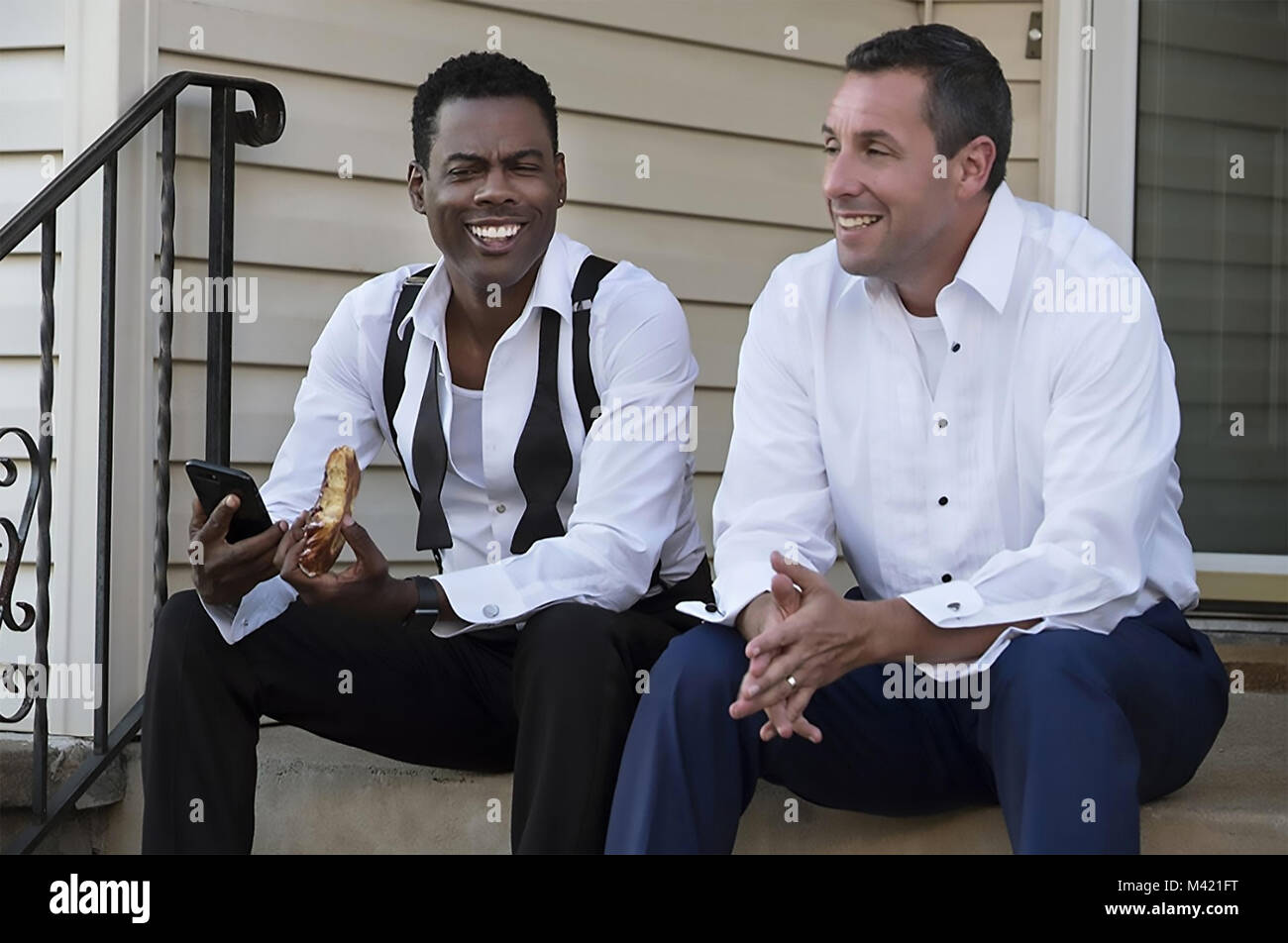 THE WEEK OF 2018 Netflix film with Chris Rock at left and Adam Sandler Stock Photo