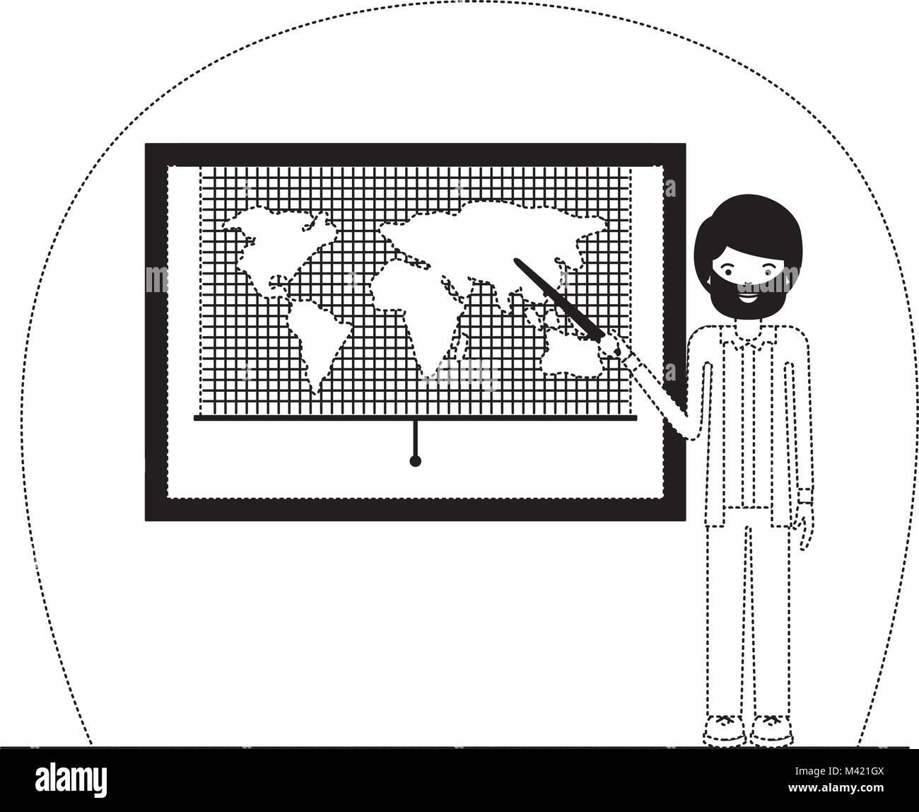 male teacher in geography class Stock Vector Image & Art - Alamy