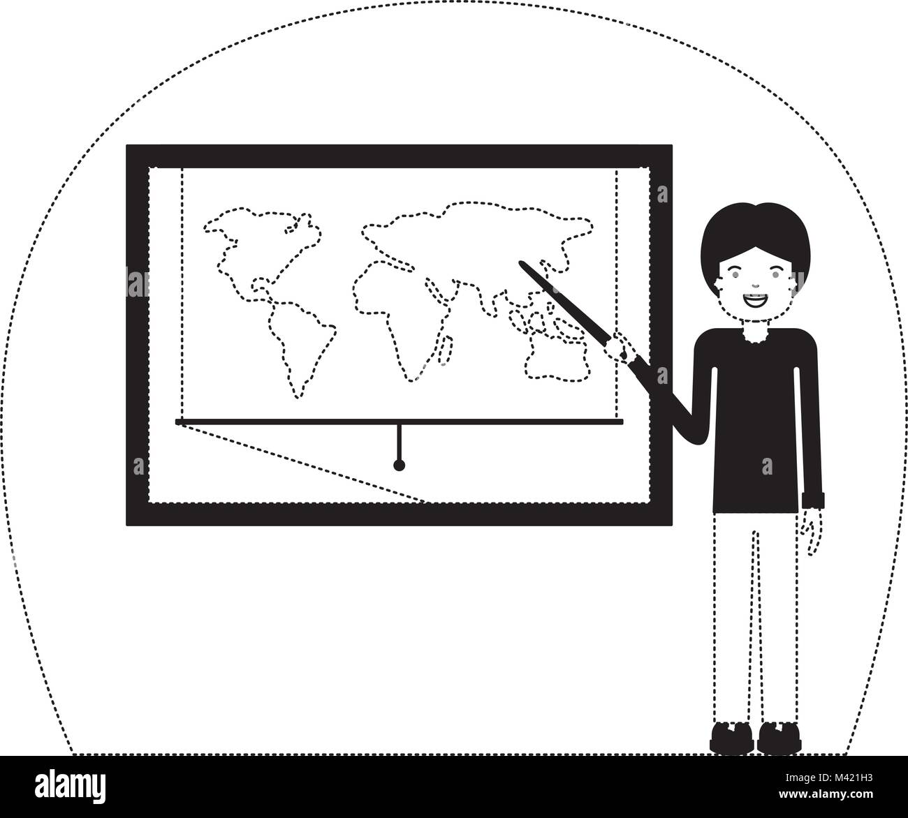 male teacher in geography class Stock Vector Image & Art - Alamy