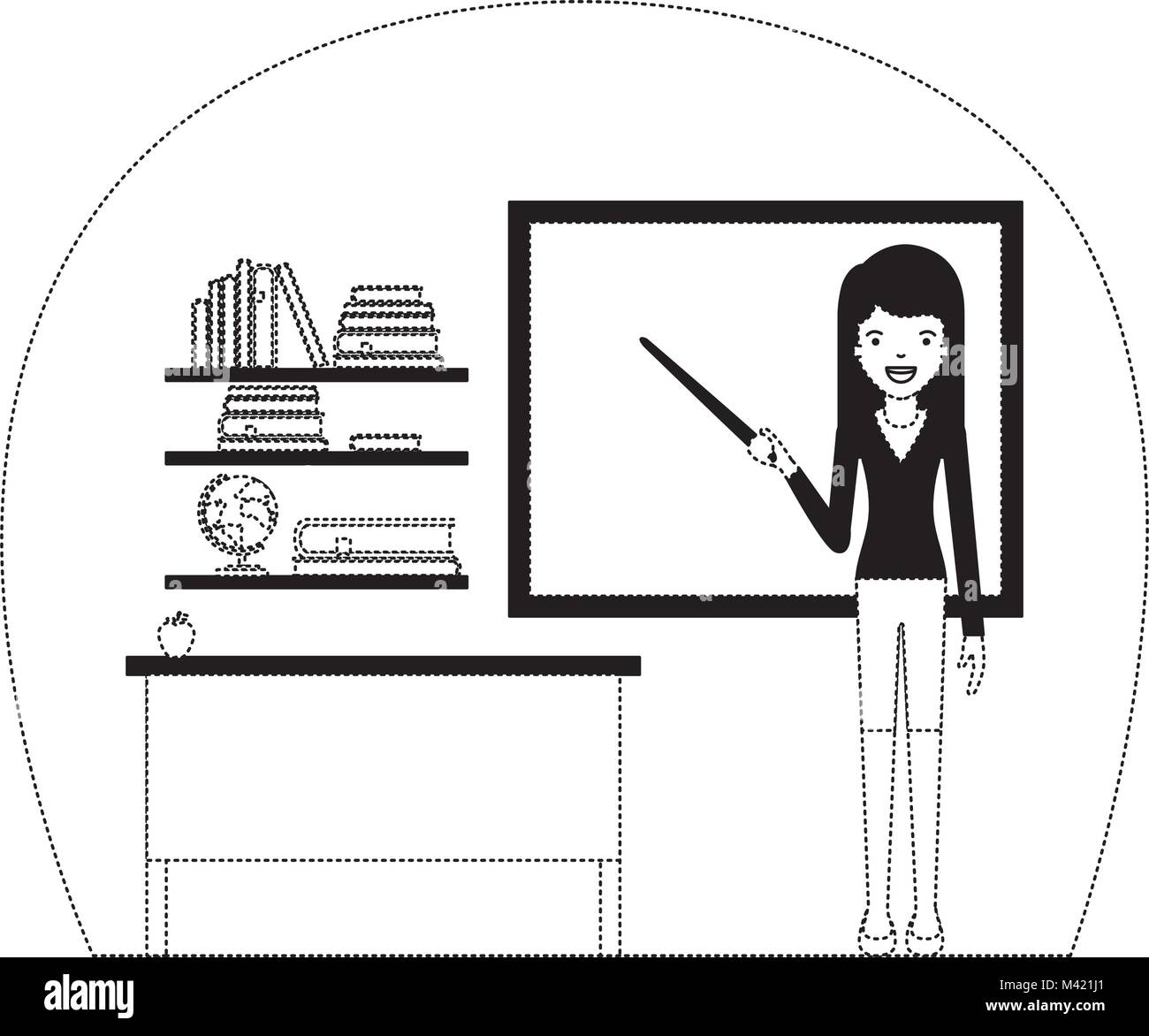 female teacher in classroom Stock Vector Image & Art - Alamy